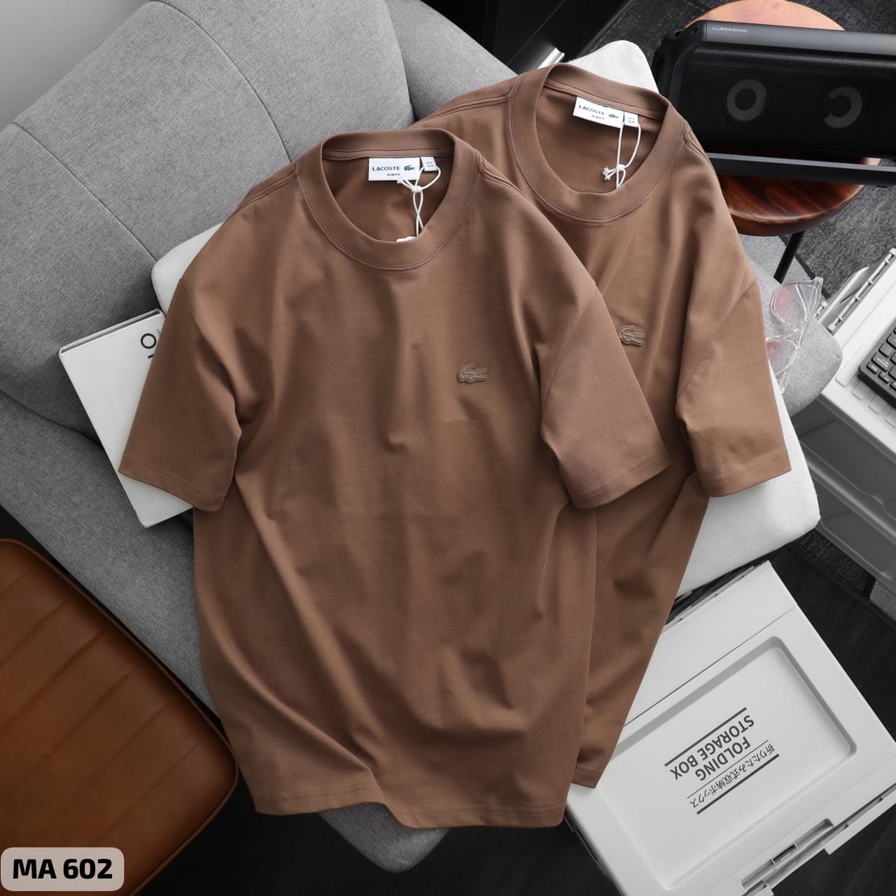 LACOSTE CREW NECK PLAIN T-SHIRT
