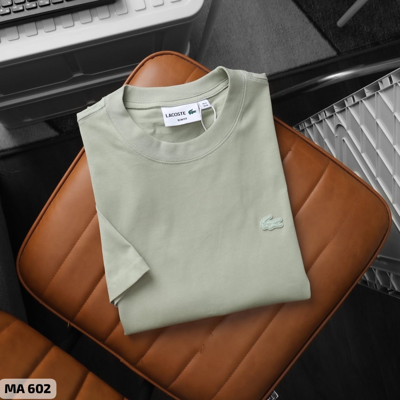 LACOSTE CREW NECK PLAIN T-SHIRT