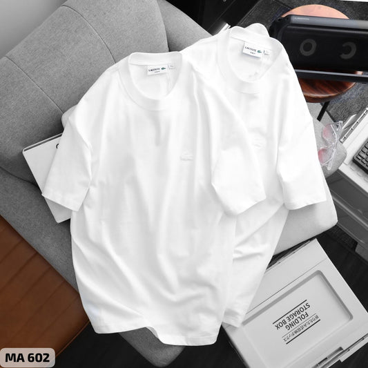 LACOSTE CREW NECK PLAIN T-SHIRT