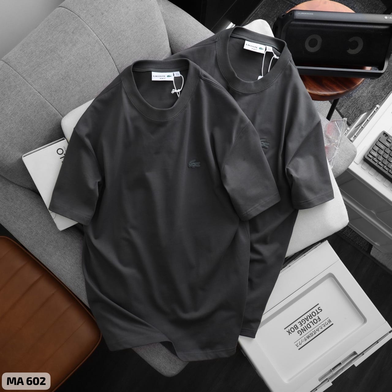 LACOSTE CREW NECK PLAIN T-SHIRT